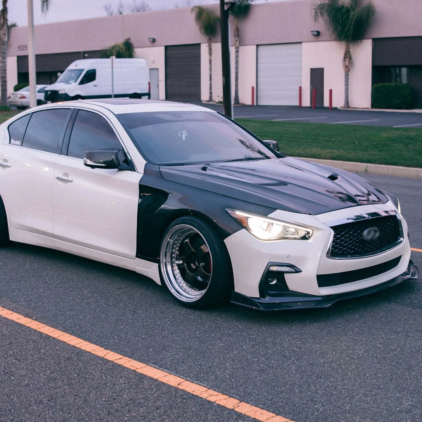GTS Style Carbon Fiber Hood w/ Vents - Infiniti Q50 2014+
